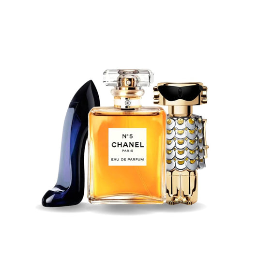 Car H GOOD GIRL, Chan Nº5 et Pac Rab FAME + 1 Montre Femme OFFERTE