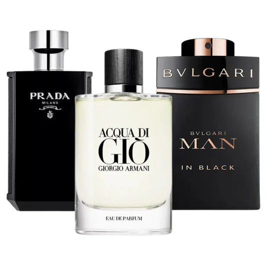 In Black, Arm Acqua, Prad Intense + 1 Montre Homme OFFERTE